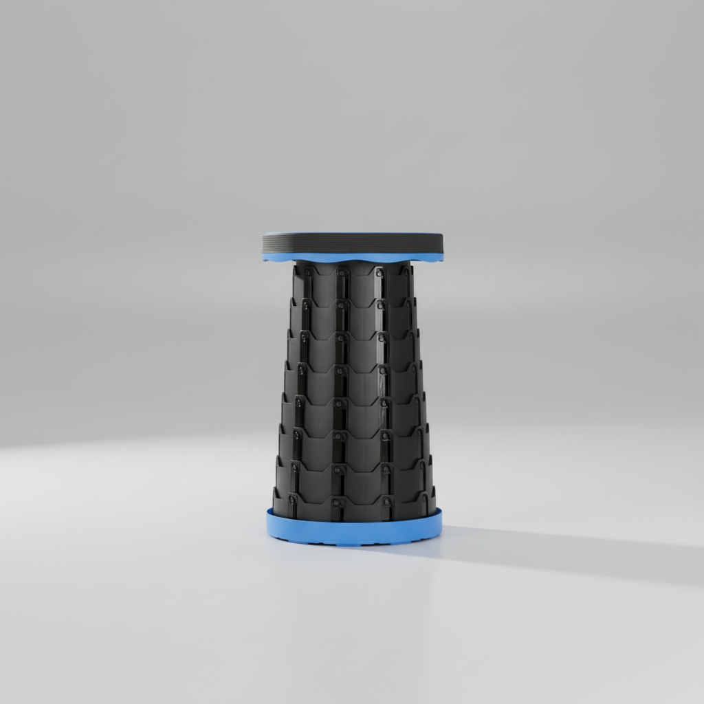 Portable Folding Stool Adjustable Retractable Camping Seat Lightweight Collapsible Travel Chair