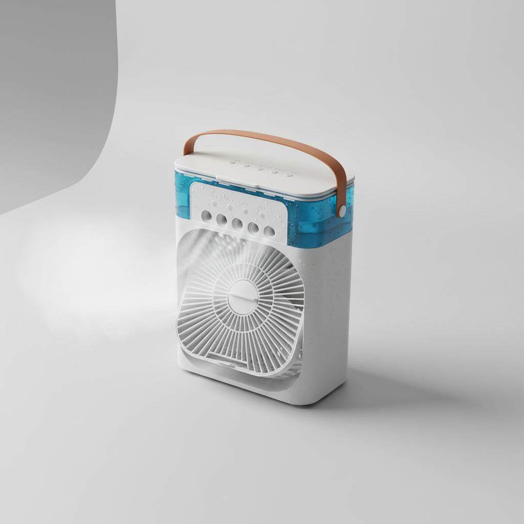 Air Cooler Fan Portable Cooling Fan with Mist 3 in 1 Personal Air Cooler Fan Evaporative Cooling Portable for Office Home Use