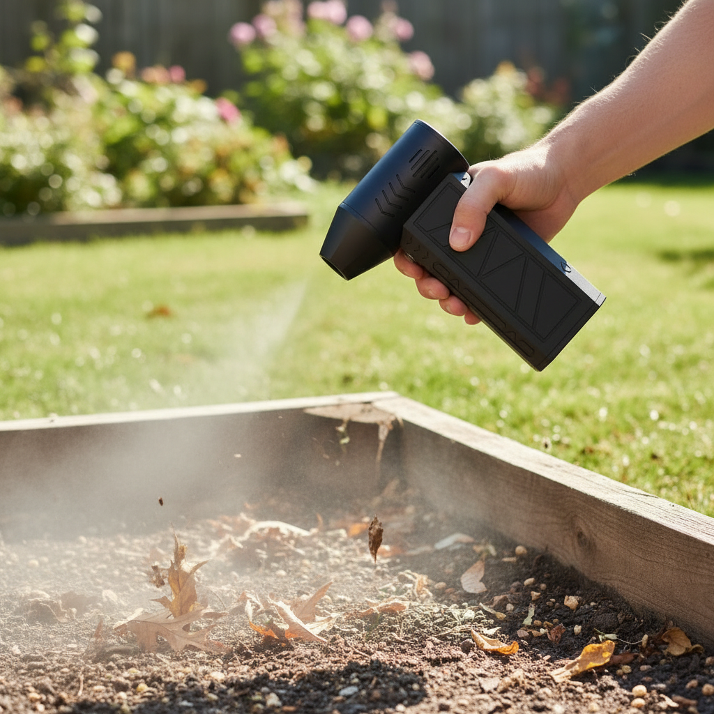 Cordless Air Duster Portable Turbo Air Blower with LED Light Rechargeable 3 Speed Cleaner