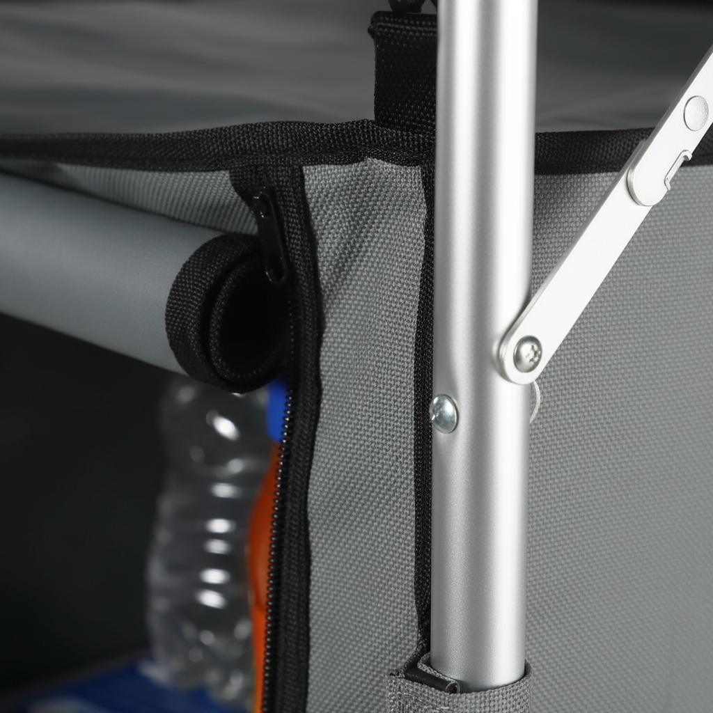 Folding Camping Table Foldable Collapsible Camping Table Light Weight Folding Table Campground Cooking Side Table with Storage