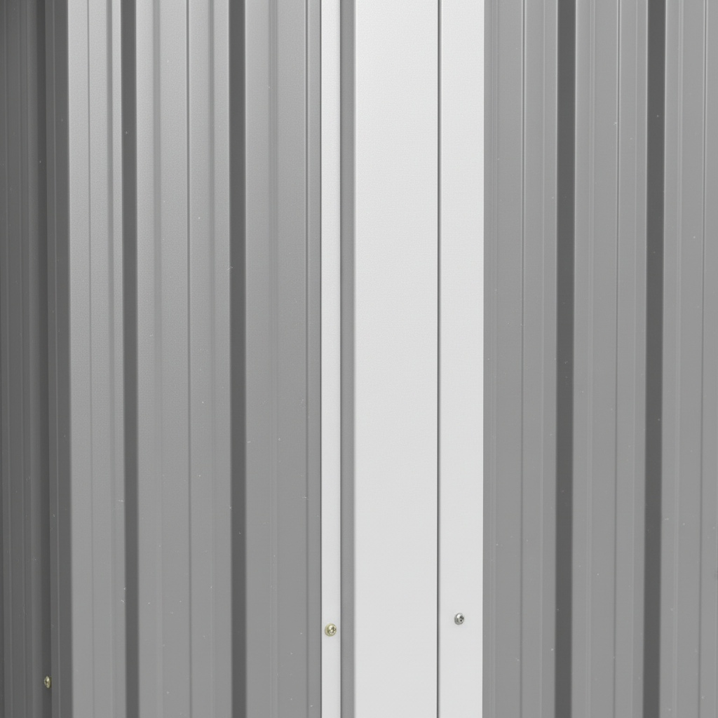 Backyard Storage Shed Outdoor Metal Tool Shed with Lockable Door and Window Sloping Roof Metal Backyard Shed for Garden Office and Storage