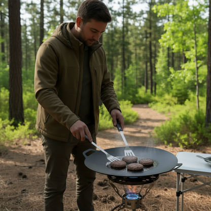 Portable Grill Plate Non Stick Grill Pan for Charcoal Barbecue Lightweight Camping Grill Grate Replacement for Outdoor Cooking