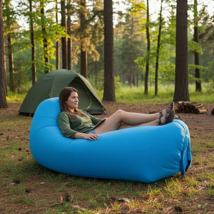 Inflatable Air Bed Mattress Portable Sleeping Pad for Camping Inflatable Mattresses and Air Beds Outdoor Lounger Sofa