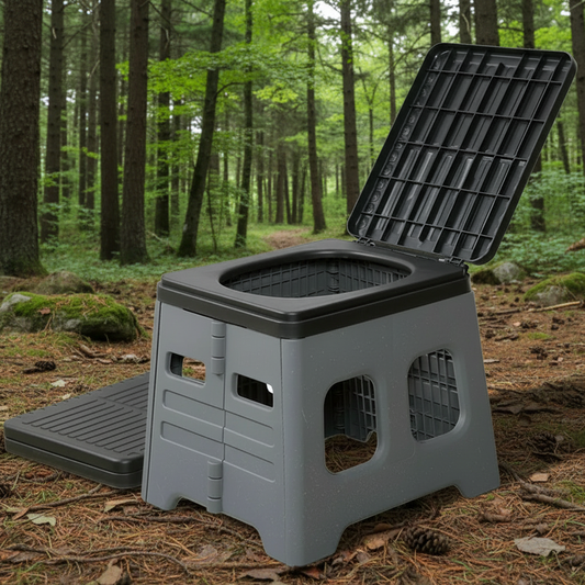 Camping Toilet Portable Toilet for Camping Foldable Portable Bathroom Travel Portable Potty Outdoor Toilet with Lid