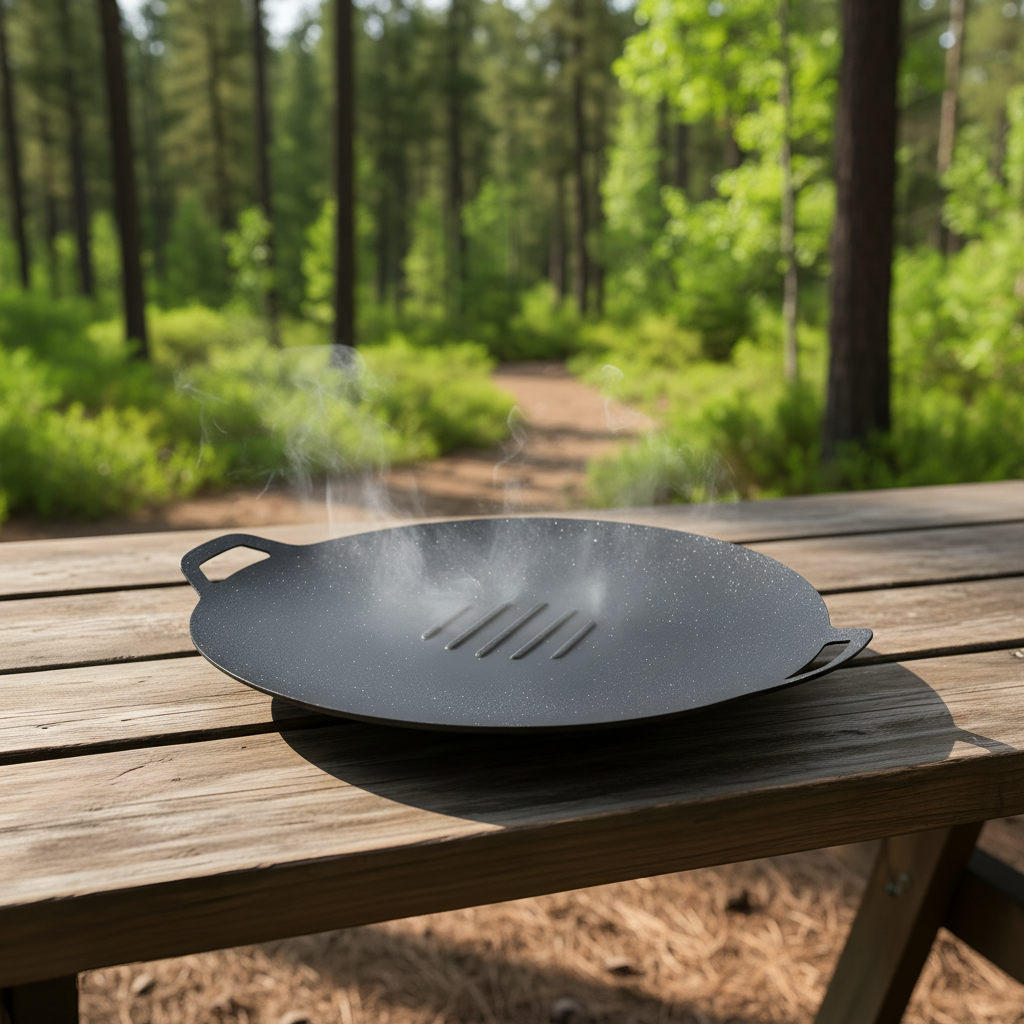 Portable Grill Plate Non Stick Grill Pan for Charcoal Barbecue Lightweight Camping Grill Grate Replacement for Outdoor Cooking