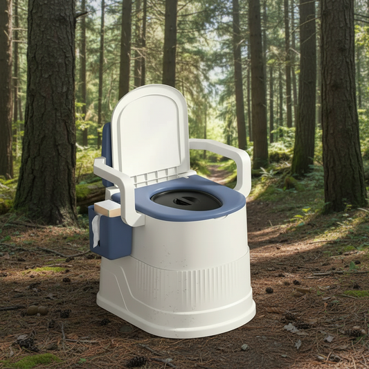 Camping Toilet Portable Toilet for Camping Outdoor Portable Bathroom with Lid and Armrests Portable Potty Travel Restroom
