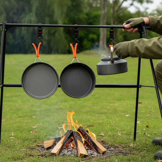 Portable Cookware Cookset Camp Cookware Set Camping Cooking Set Non Stick Camping Cookware Camping Cooking Pot Set with Kettle