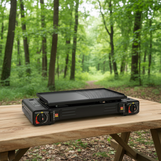 Portable Blackstone Grill 2 Burner Camping Stove Outdoor Stove Wood Alternative Portable BBQ Tent Stove for Camping Travel