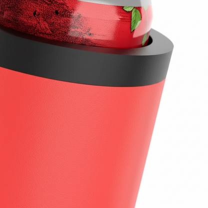 Portable Beverage Can Holder Drink Insulator Storage Container Holds Two Cans for Outdoor Party Camping Reusable Plastic Cooler with Secure Lid