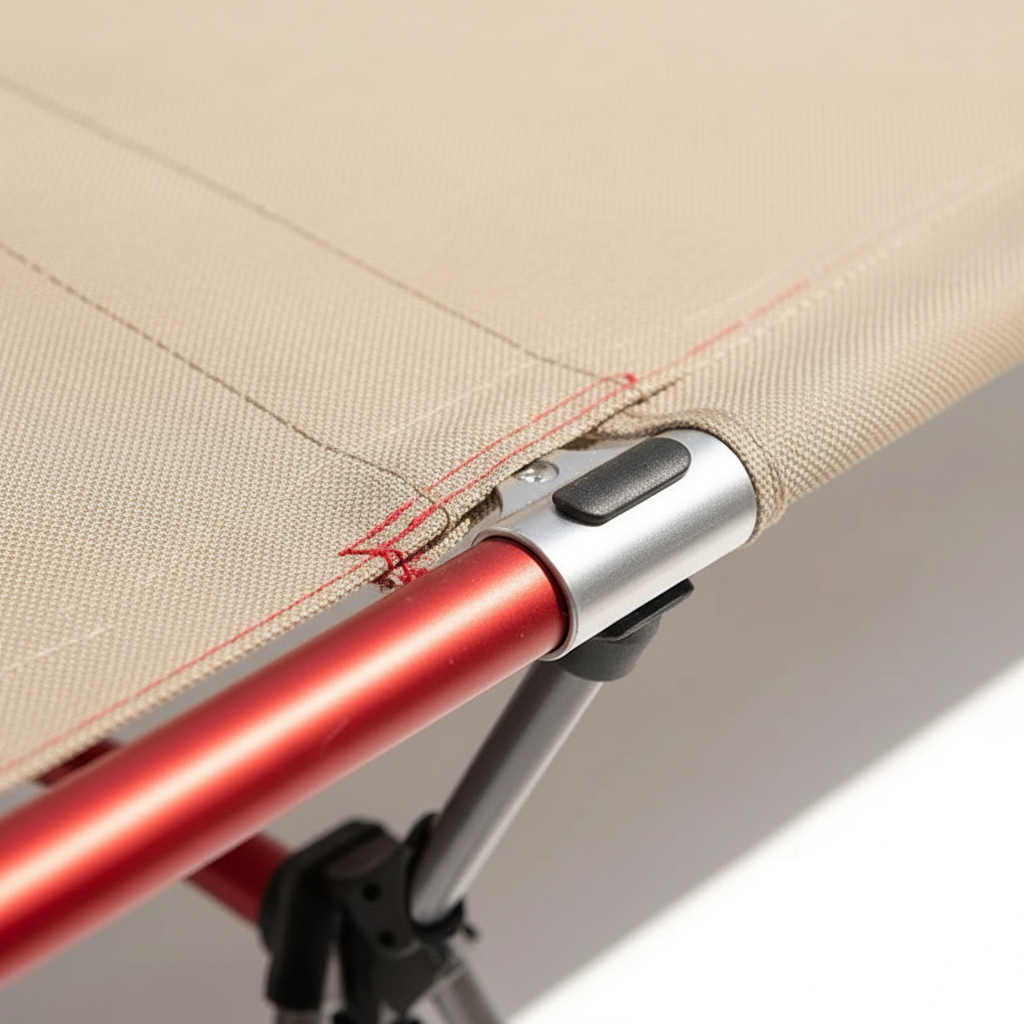 Ultralight Camping Cot Portable Folding Camp Bed with Adjustable Height Aluminum Frame