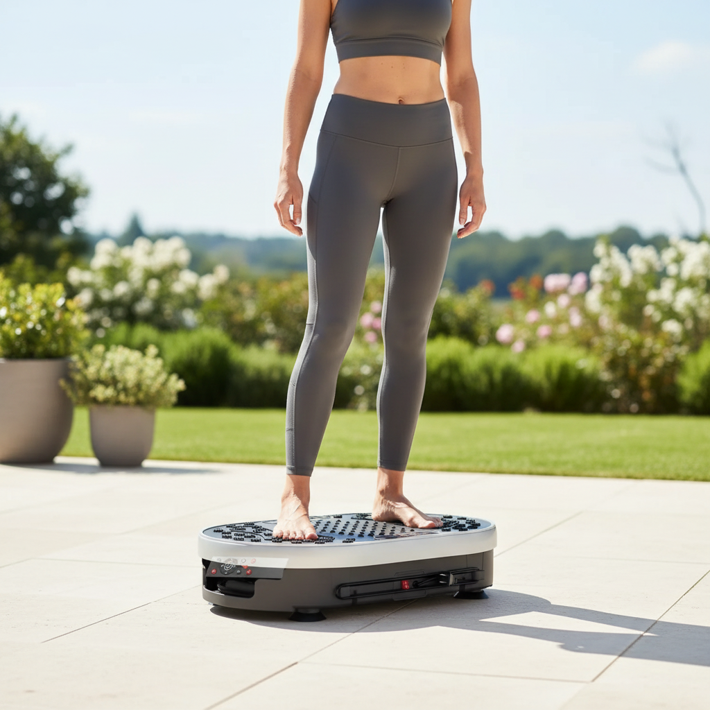 Vibration Plate Exercise Machine With 120 Speed Levels 9 Preset Programs For Home Fitness Fat Burning And Muscle Toning