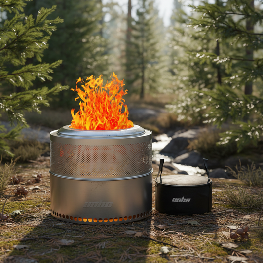 Outdoor Wood Stove Portable Stainless Steel Wood Burning Fire Pit Stove with Carry Bag