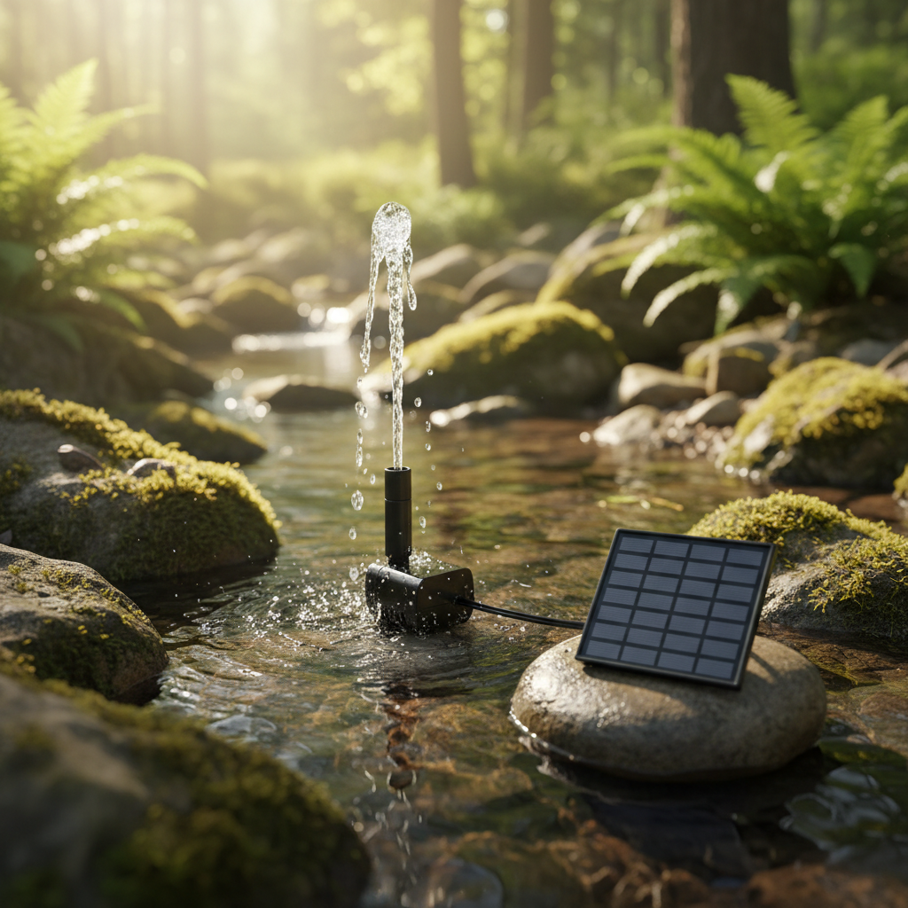 Outdoor Fountain Solar Floating Water Pump with 6 Spray Nozzles for Garden Pond and Bird Bath