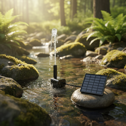 Outdoor Fountain Solar Floating Water Pump with 6 Spray Nozzles for Garden Pond and Bird Bath