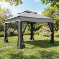 Pop Up Gazebo 12x12 Backyard Canopy Tent with Mosquito Netting Steel Frame Portable Event Shelter