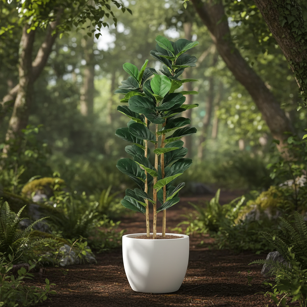 Outdoor Artificial Plant Decorative Artificial Tree Floor Standing Polyester Display Plant