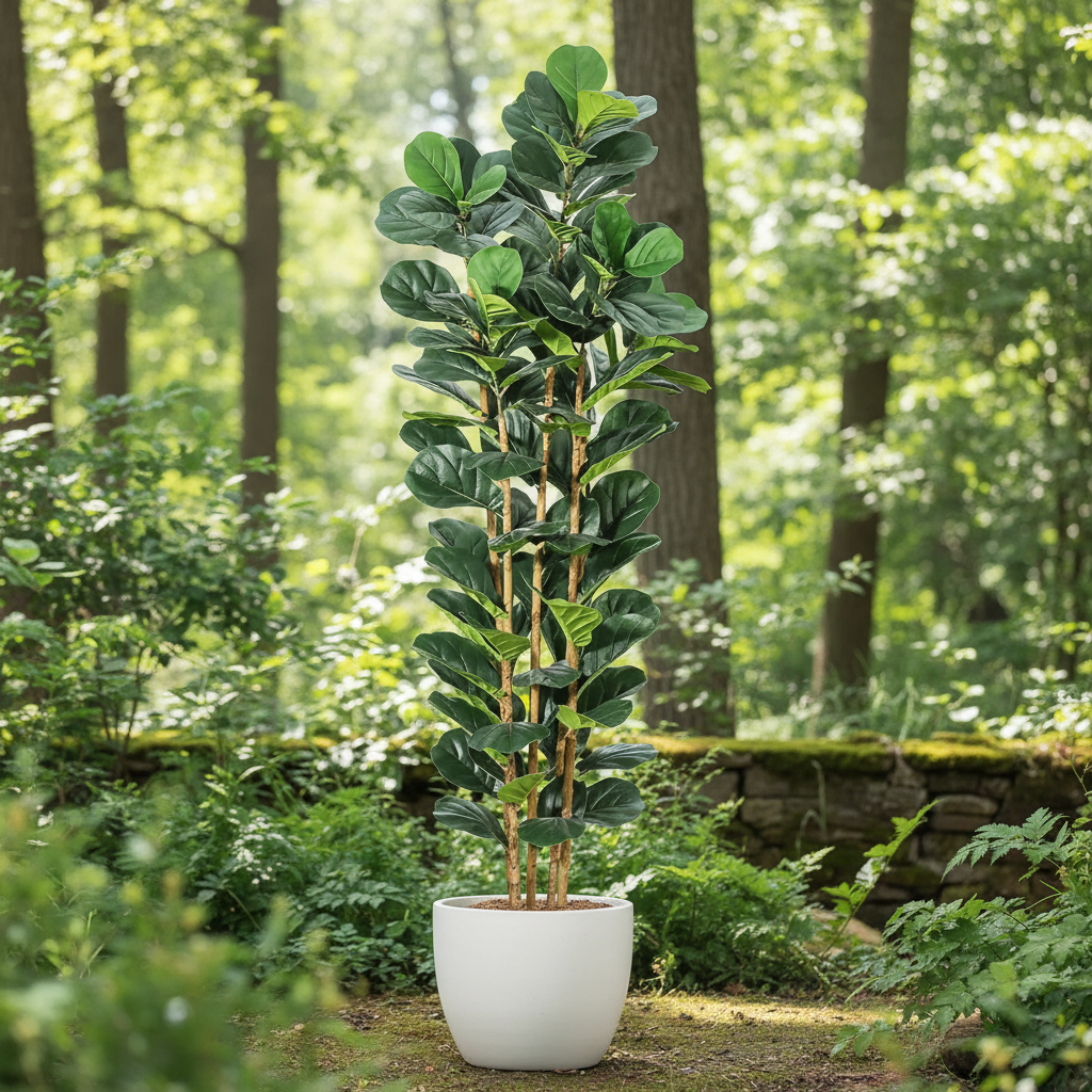 Outdoor Artificial Plant Decorative Artificial Tree Floor Standing Polyester Display Plant