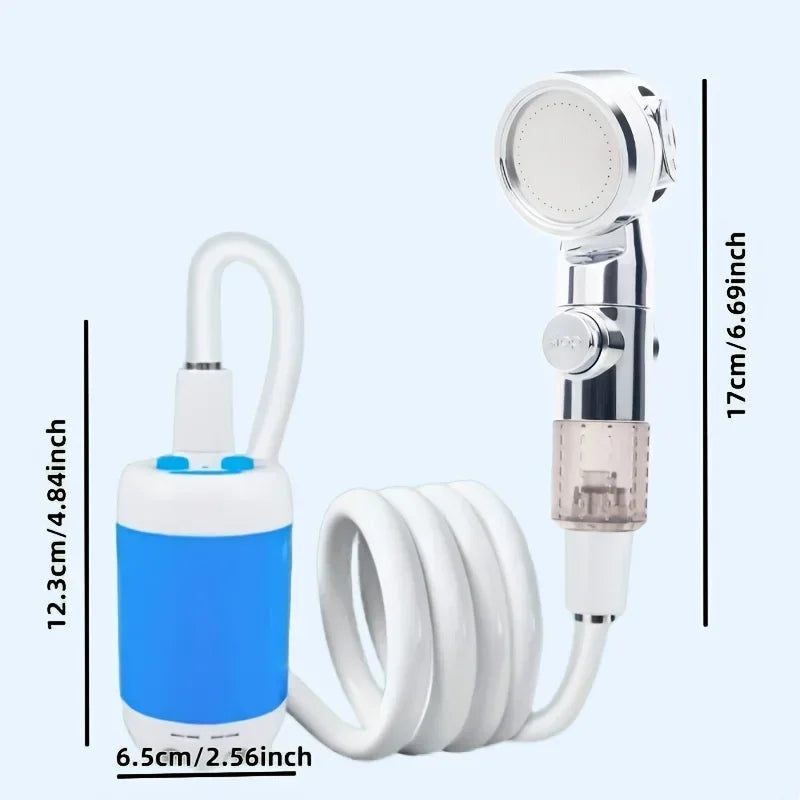 Portable Shower Camping Shower Portable Outdoor Shower for Camping Portable Hot Water Shower USB Rechargeable Water Pump System