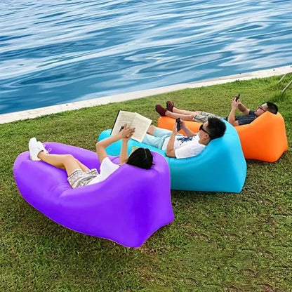 Inflatable Air Bed Mattress Portable Sleeping Pad for Camping Inflatable Mattresses and Air Beds Outdoor Lounger Sofa