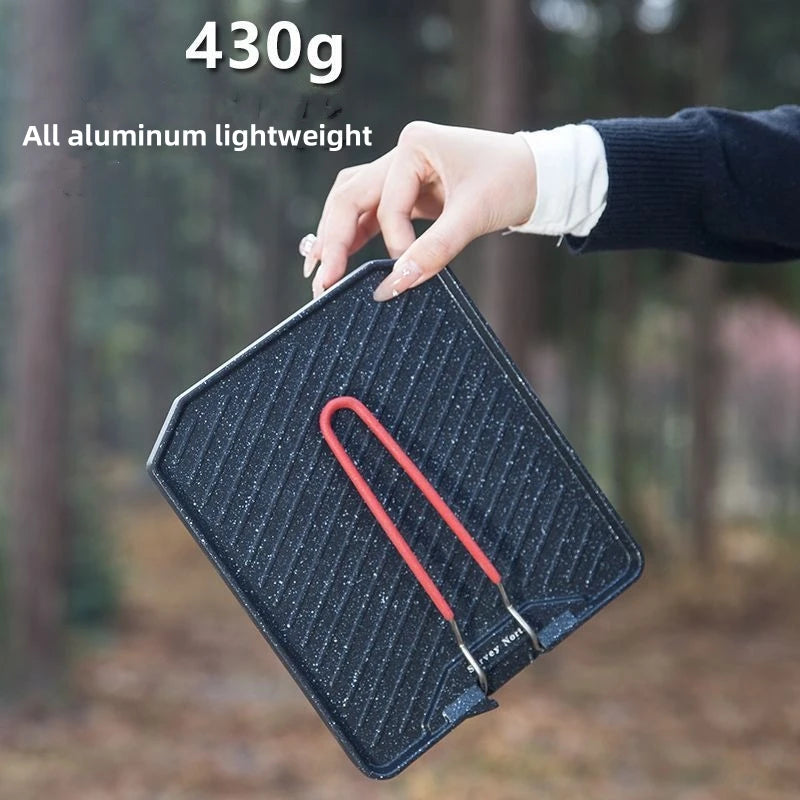 Portable Barbecue Grill Pan Portable BBQ Stove Camping Grill Camping BBQ Grill Campground Cooking Pan for Gas Stoves