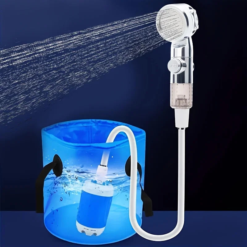 Portable Shower Camping Shower Portable Outdoor Shower for Camping Portable Hot Water Shower USB Rechargeable Water Pump System